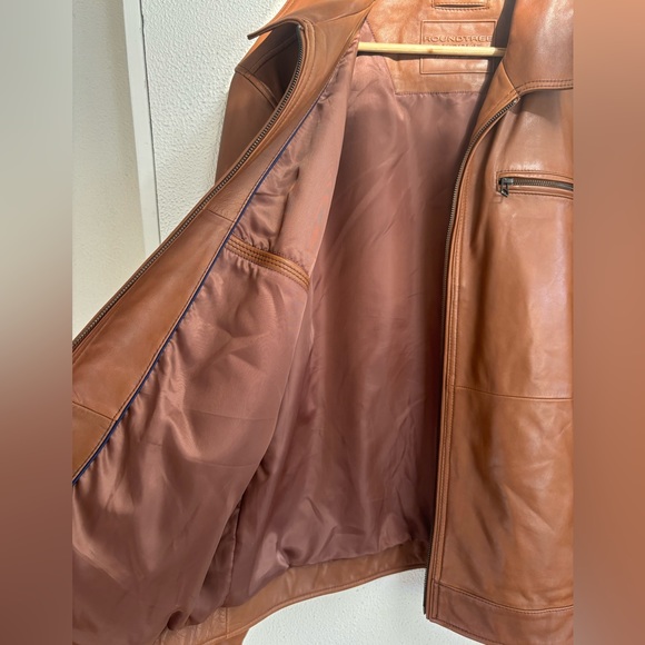 Lovely vintage inspired oversized 100 genuine lambskin leather bomber jacket XL - Picture 3 of 12